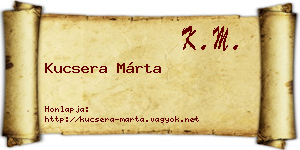 Kucsera Márta névjegykártya